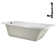 66" x 34" Acrylic Soaking Drop-In Bathtub, Drain Included