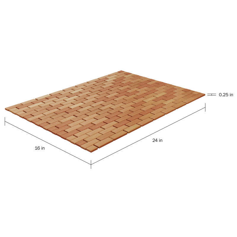 Tapis de salle de bain en bambou Lavish Home
