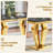 Faux Marble Dining Set With Diamond-shaped Metal Base-917321849-927724403-927724397
