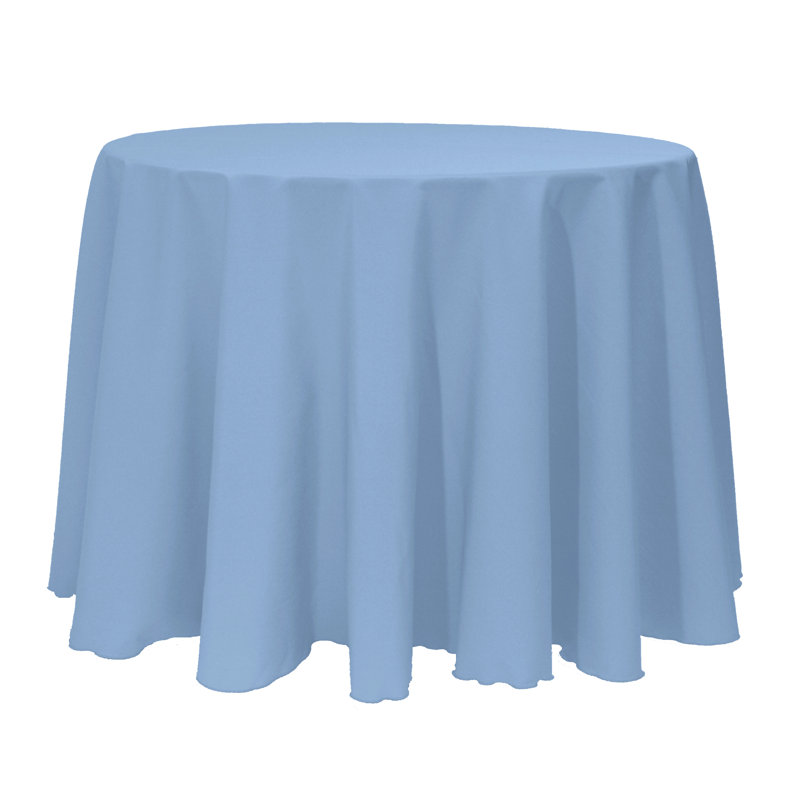 Solid Color Round Tablecloth, 102" x 102", Slate