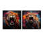 Popart Lion Roarn - Ensemble de 2 verres en acrylique muraux en acrylique-1758360337