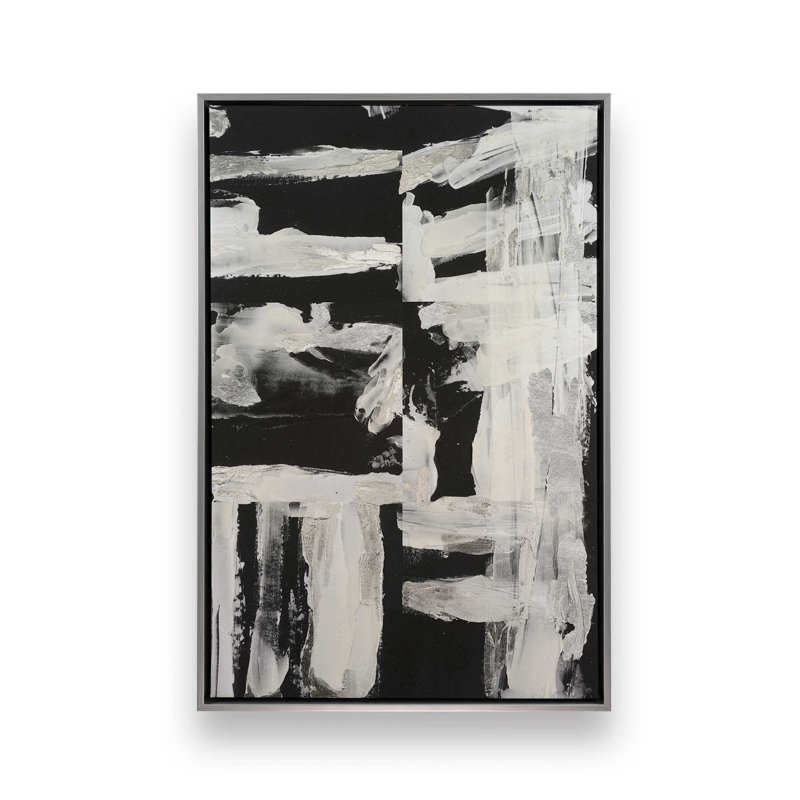 "Structural Dissonance II" par Melissa Wang, reproduction d'art sur toile, H 12 po x l 8 po, Argent argent