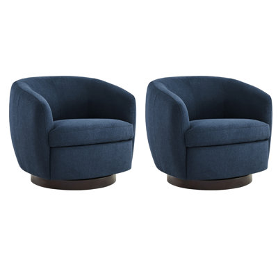Marcy Upholstered Swivel Barrel Chair