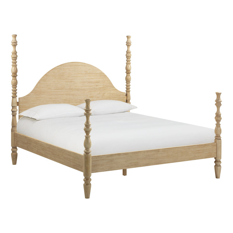 Rosalie Washed Natural Ash King Bed, Beige, King