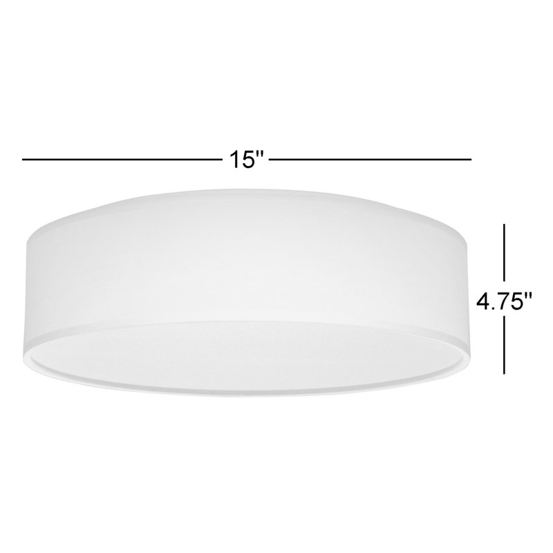 Armande Linen LED Flush Mount, Beige