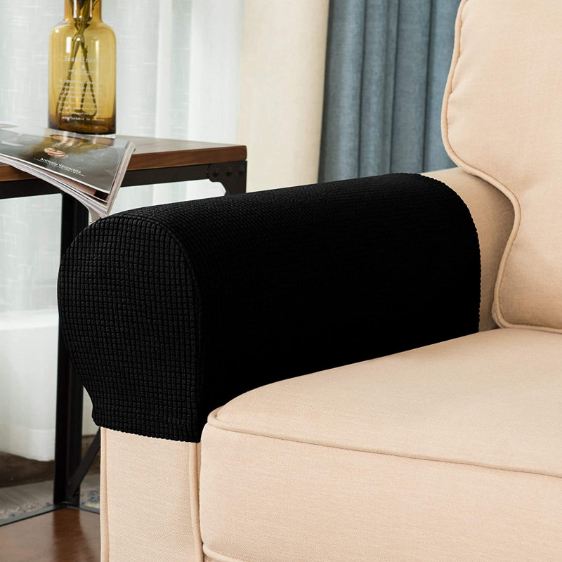 Housse pour fauteuil à coussins carrés Arainy, Noir