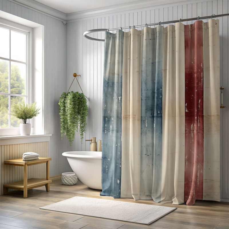 Rideau de douche Ianthia, H 74 po x l 71 po