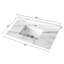Comptoir de meuble-lavabo 43 po - Marbre blanc avec veines magnifiques, lavabo rectangulaire, dosseret de 4 po, trou de robinet pré-percé, armoires compatibles 42 po x 21 po, assorti aux armoires centrales: l 42 po x P 21 po