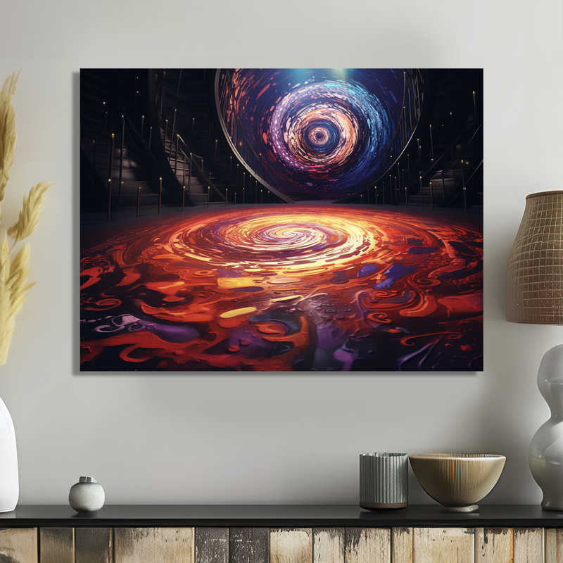 Spirale galaxie cosmique tourbillons - espace, paysages, art mural, salon, Métal métal, H 12 po x l 20 po x P 1 po