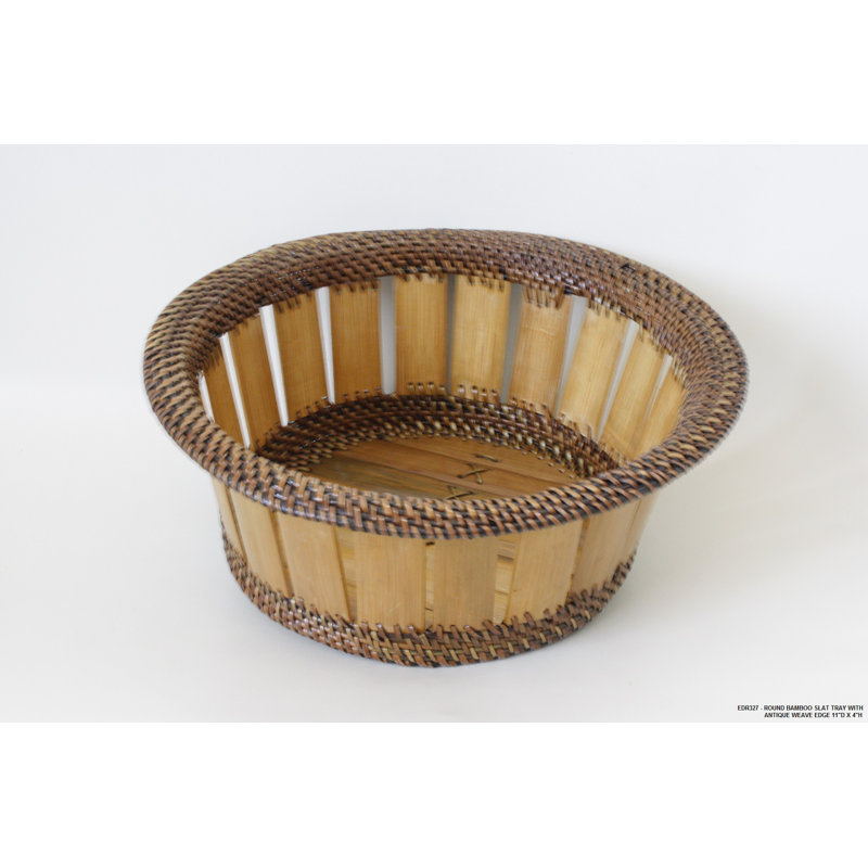 Panier rond en bambou