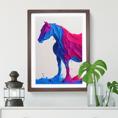 Vibrant Horse Abstract No.1 - Single Picture Frame Painting