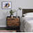 Chauncey 2-Drawer Nightstand in Walnut and Black