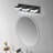 Modern Led Vanity Light For Bathroom Transparent Acrylic Matt Black 3 Light Over Mirror Vanity Light