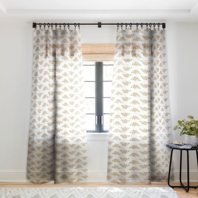 Florent Bodart Kitsch Pattern 1pc Sheer Window Curtain Panel