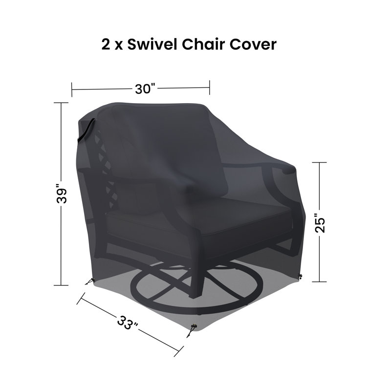 Argirios Metal Patio Swivel Chair Covers