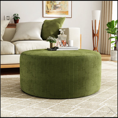Repose-pieds rembourré en velours côtelé avec rembourrage en mousse dense et fabrication durable pour la vie moderne