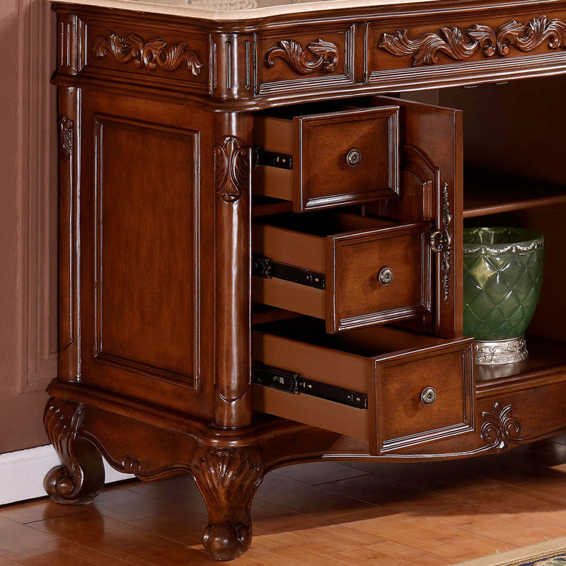 Astaire Single Bathroom Vanity with Marble Top