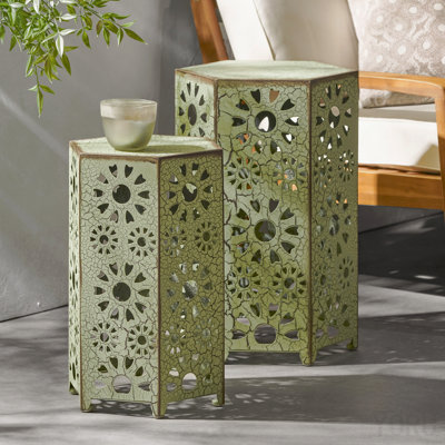 Table d'appoint d'extérieur ELiana, 2 pièces