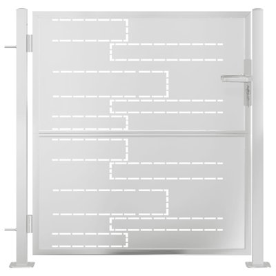 Barrière argentée en acier inoxydable