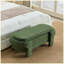 Banc de coffre ottoman rembourré vert de 124 cm (48,8 po), banc d'entrée moderne avec siège, banc de rangement au pied du lit pour salon et chambre-472337731