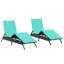  Chaise longue de patio noir, bleu-1484099567-1484099561
