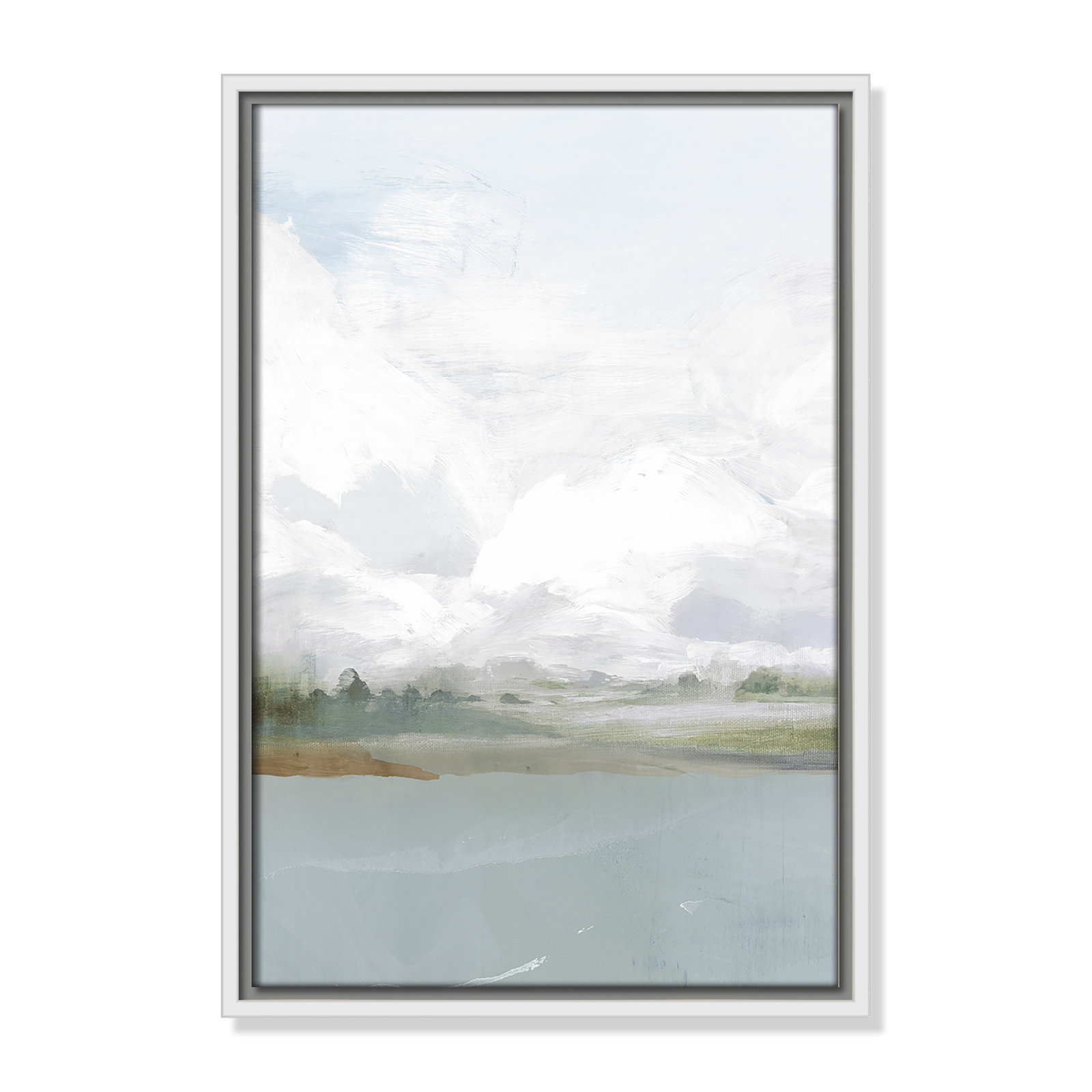All Shore Painting, 19.5" H x 13.5" W, White