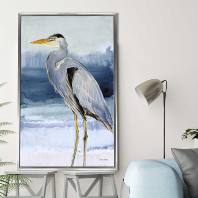 " Heron On Blue I " by Lanie Loreth