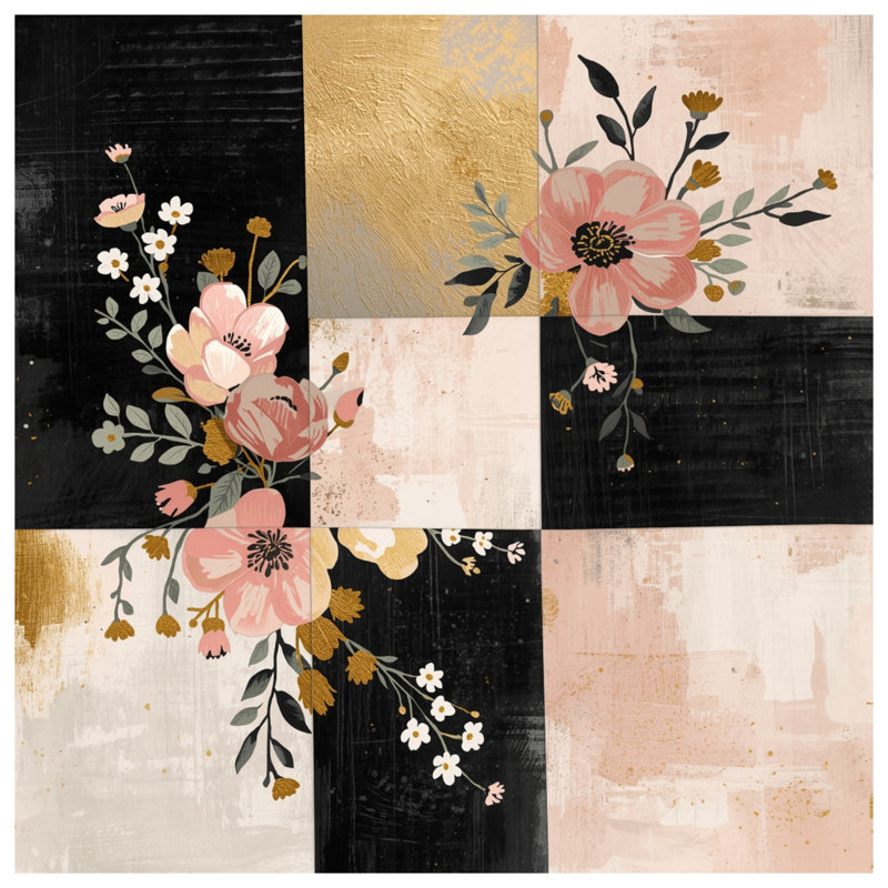 Floral Patchwork Collage Comforter, Twin Extra Long