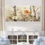 Floral, beige et brun, bouleau, forêt, forêt - arbre, art mural-804041315-804041317