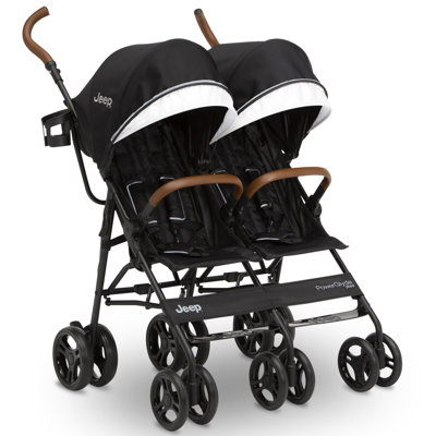 Jeep Powerglyde Plus Side X Side Double Stroller by Delta Children, Black