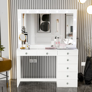 Serena Modern Lighted Vanity Mirror ( incomplete ligh only) 