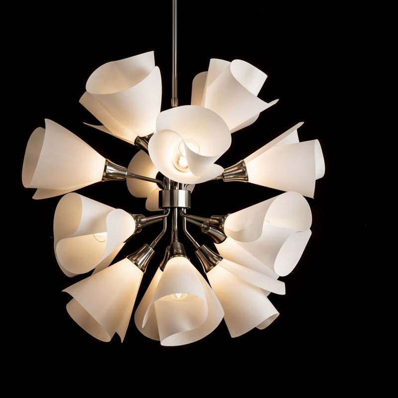 Mobius 16 - Light Sputnik Sphere Chandelier, Sterling