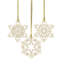 ORNAMENT BOXED SET 3 Piece Mini Snowflake Holiday Shaped Ornament Set