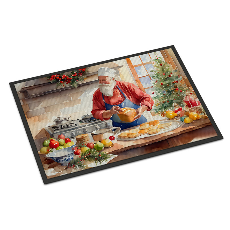 Biscuits avec paillasson Père Noël Weihnachtmann, L 18 po x L 27 po