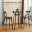Overstreet Round Solid Wood Top Metal Base Dining Table-62406350
