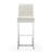 Element Modern Vegan Leather Upholstered Stainless Steel Bar Stool in Pearl White-99078612-90542476