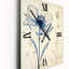 Illustration rétro d'une horloge murale marguerite bleue II-99640583