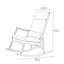 Chaise berçante en bois massif Nordic