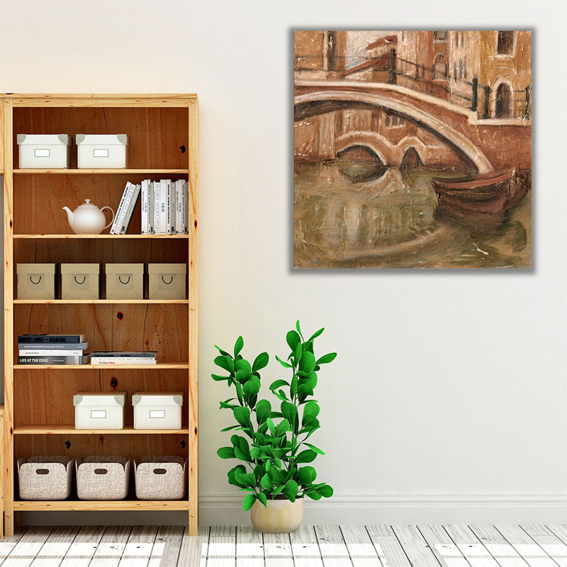 Canal View I - reproduction d'art sur toile, H 12 po x l 12 po