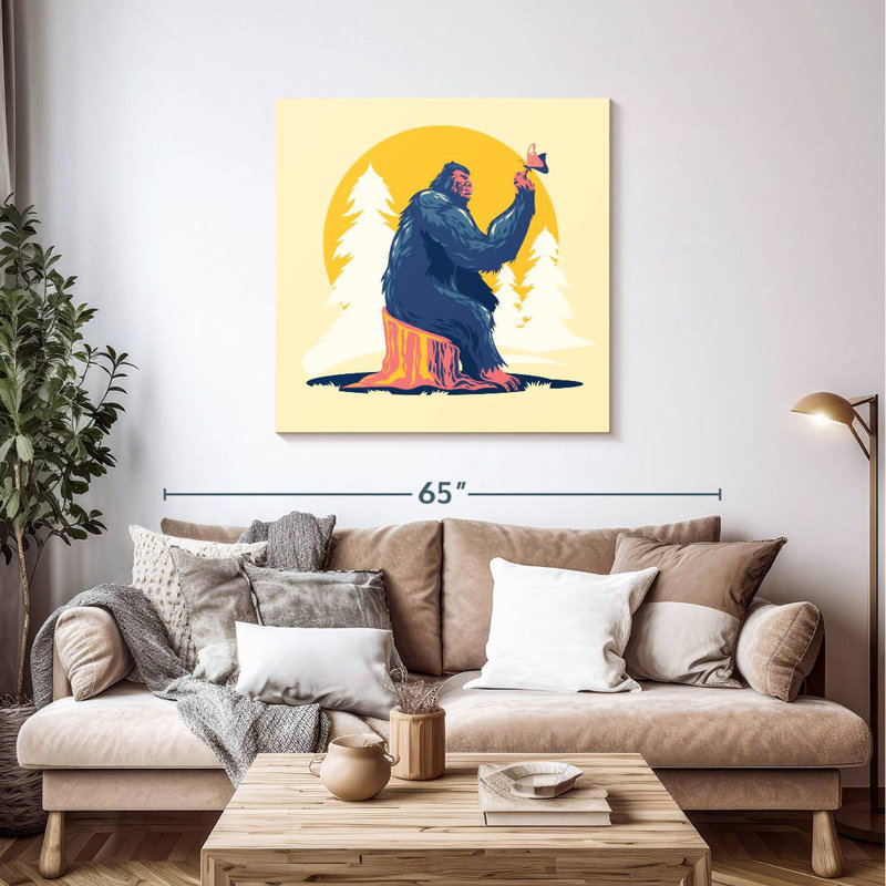 Ashelle Bigfoot et papillon, H 39 po x l 39 po