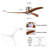 52-Inch Flush Mount Solid Wood Ceiling Fan Light Kit-49054019