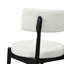 De 2 tabourets de comptoir modernes de style Mid-Century avec siège bouclé noir et confortable, bois d'hévéa, dossier ouvert incurvé, pour plusieurs espaces de vie en mousse haute densité, bouclé, fabrication en bois,-76548569