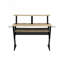 Bureau de musique avec huche pour clavier à 61 touches - tablettes de rangement, plateau à clavier, crochet pour casque et gestion des câbles-1873374455-1821543957