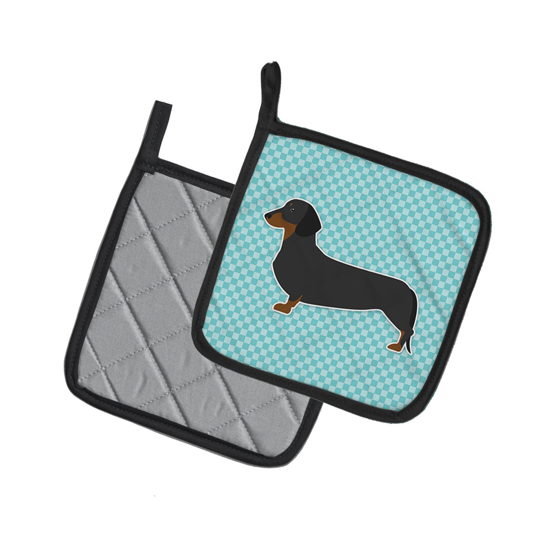 East Urban Home Dachshund Checkerboard Potholder (Set of 2) East Urban Home 