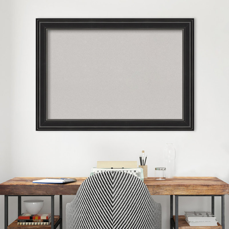 Wall Cork Small - 2' - 4' Bulletin Board, Black, 30" x 42"