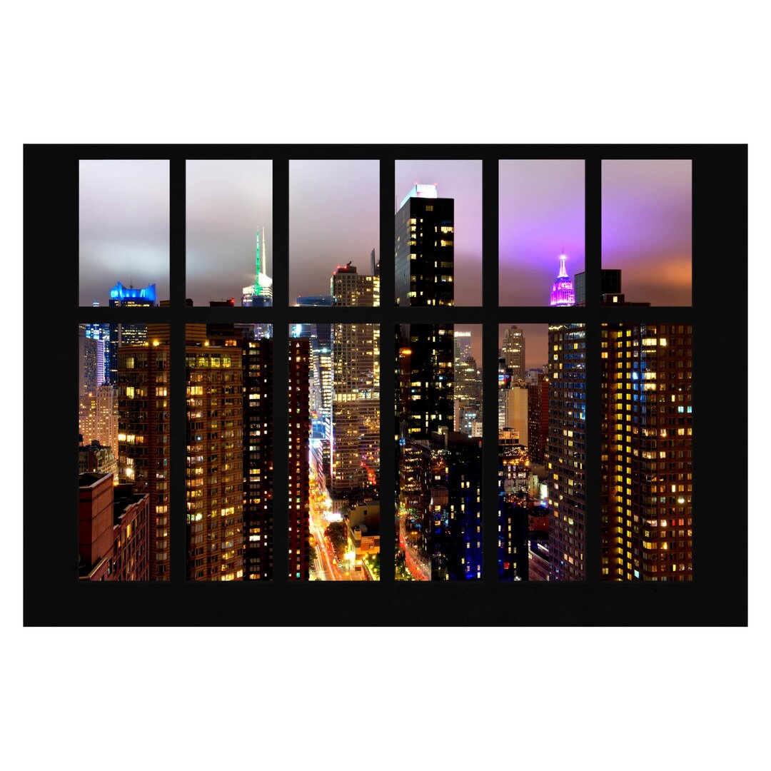 Matte Fenstertapete New York Mondlicht 3,2 m x 480 cm