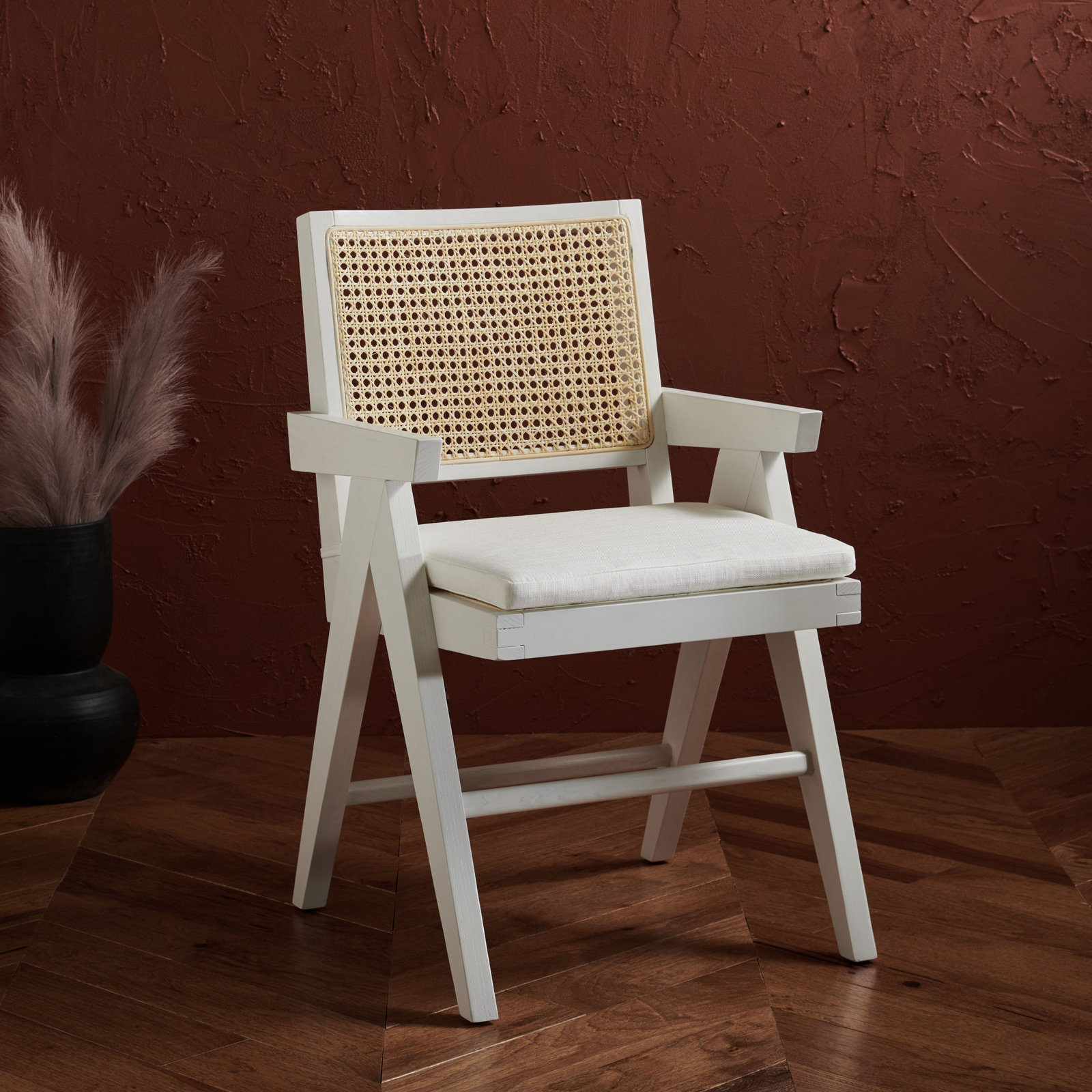 Josephina Rattan Armchair, White