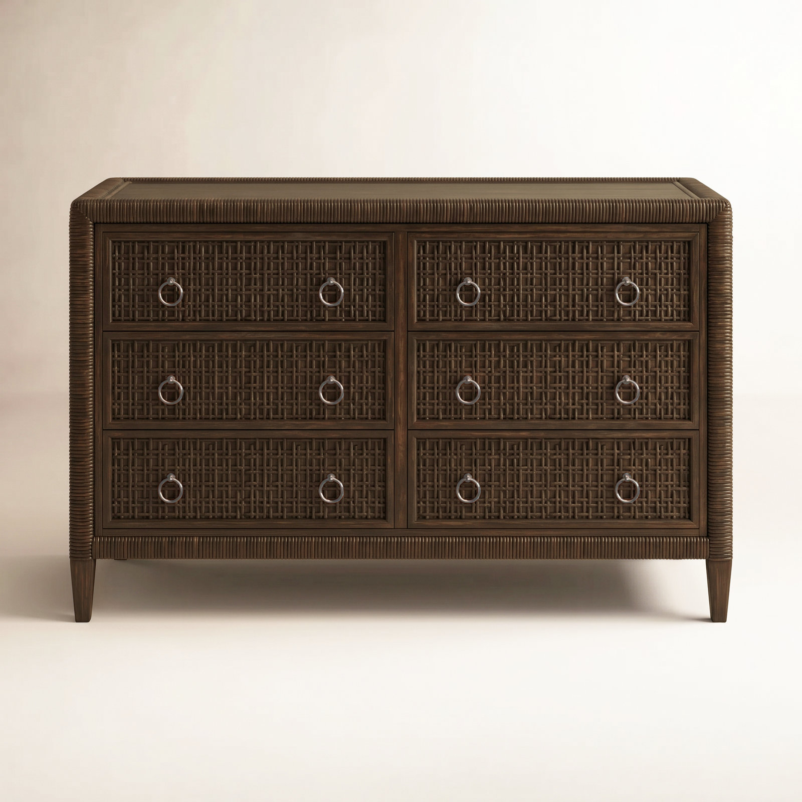 Monterey 54" Double Dresser, Java, Yes, Satin Nickel