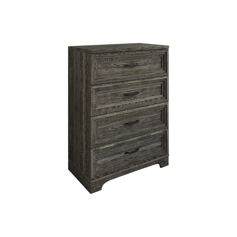 Commode 4 tiroirs, Gris foncé