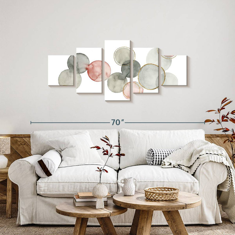 Gilded Spheres I, 24" H x 55" W